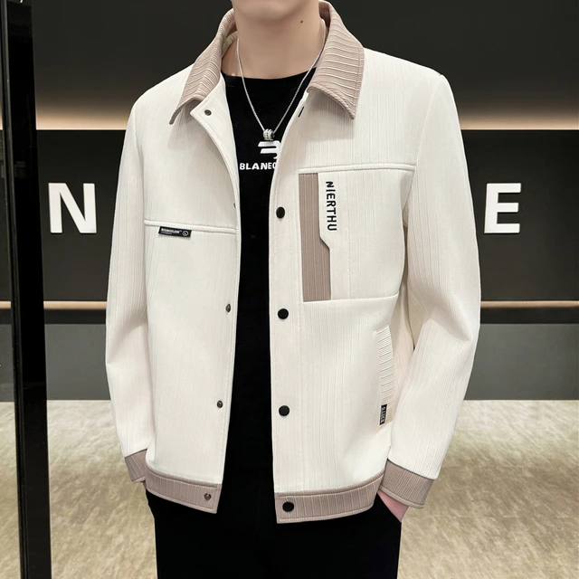 外套男款高级感2026春季新款潮流休闲男装衣服帅气春秋装翻领夹克