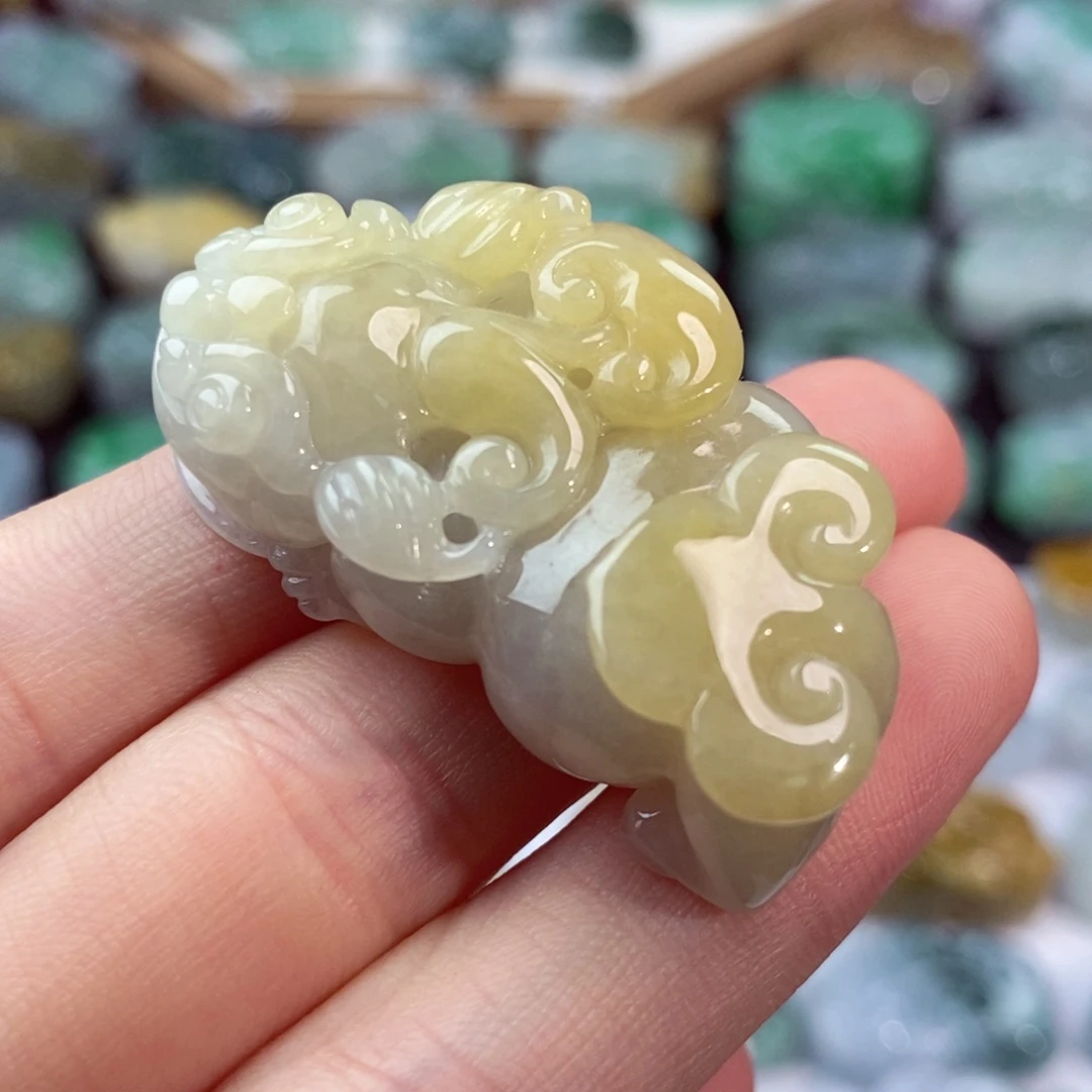 翡翠未镶嵌颈饰天然