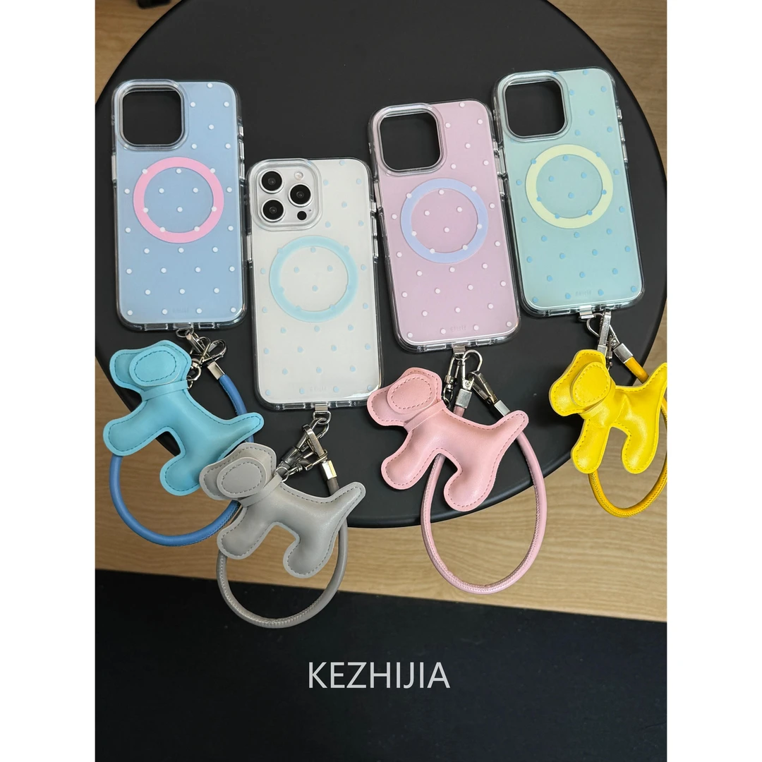 【壳之】高级波点磁吸壳适用苹果16/15/14/13Promax简约个性手机壳