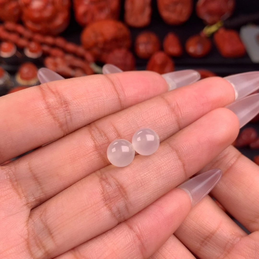 南红玛瑙圆珠对珠8+未镶嵌你****i