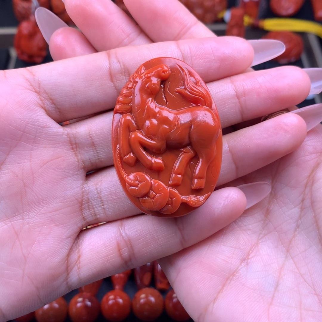 南红玛瑙未镶嵌马牌