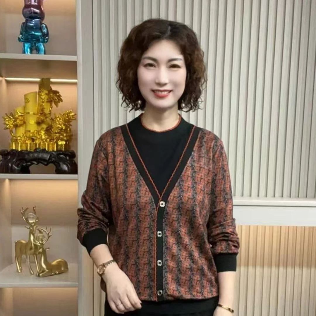 妈妈装流行时尚潮牌女装宽松冬装加绒冬款女士独特漂亮装休闲长袖