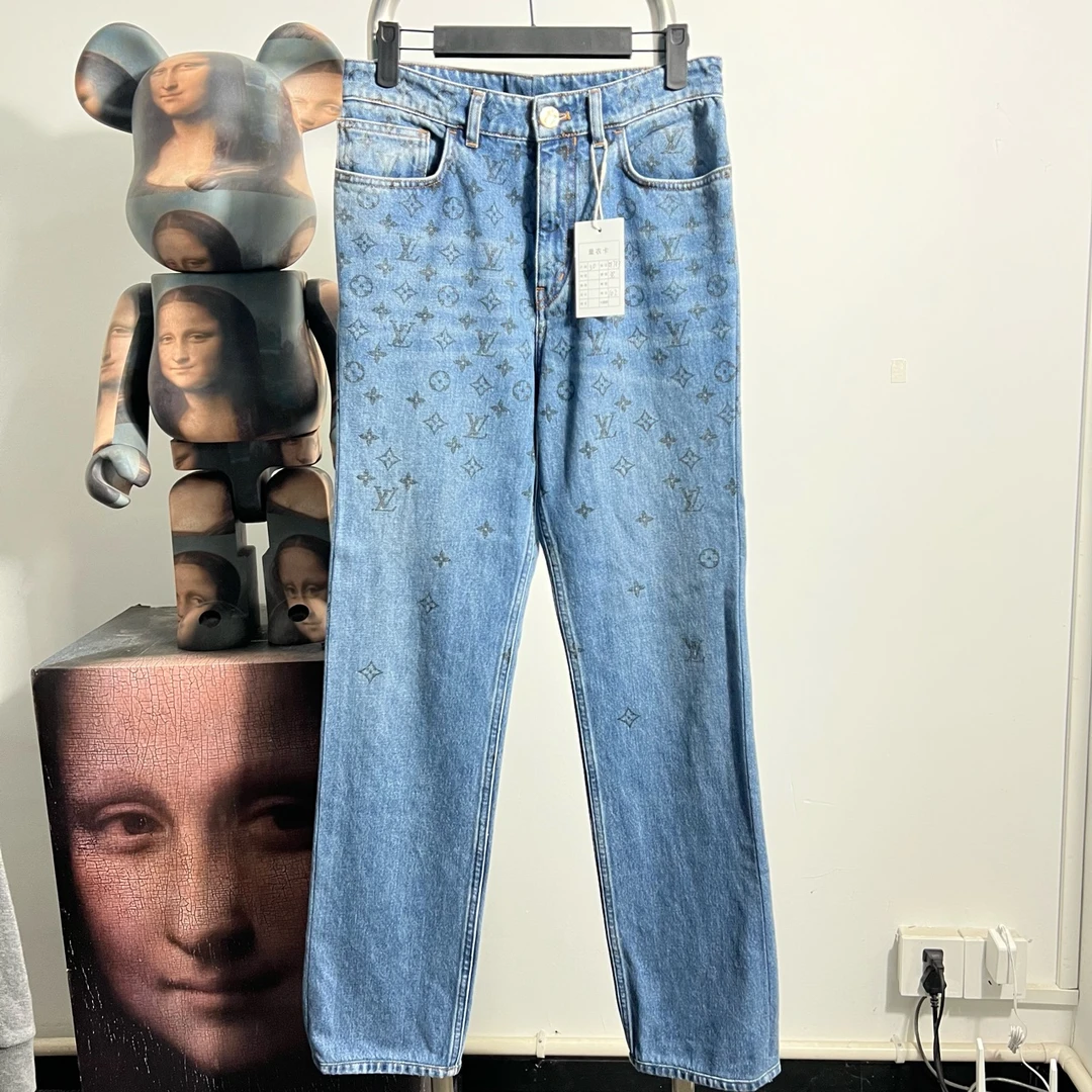 99新 LouisVuitton/路易威登 5  Lv渐变老花牛仔裤 O1733