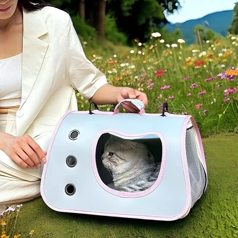 多功能单肩宠物折叠便携包猫咪透气太空舱单肩便携狗狗背包手提JY