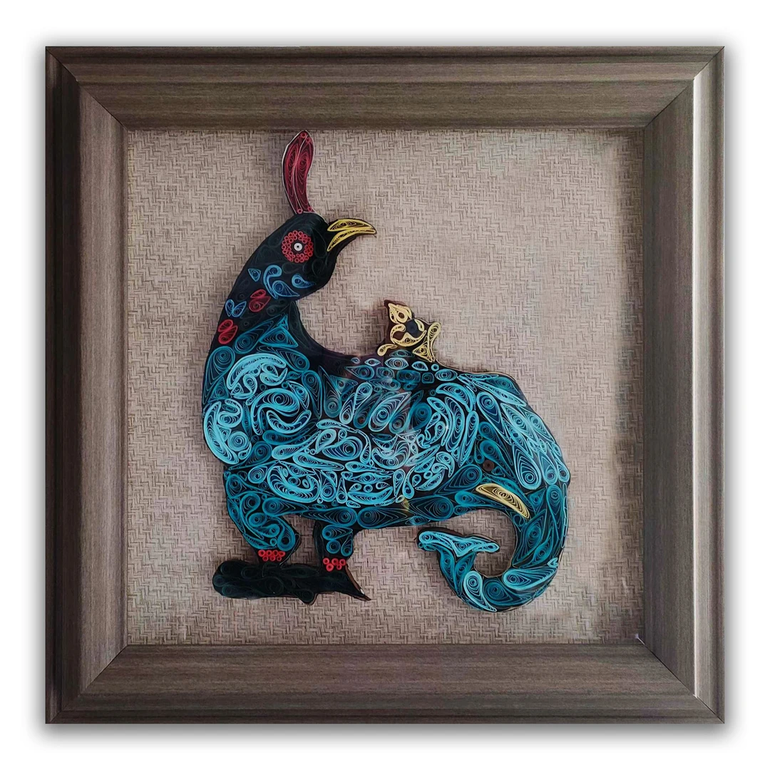 盘纸《青铜鸟尊》中幅非遗文创 书房客厅玄关 挂件摆件收藏送礼