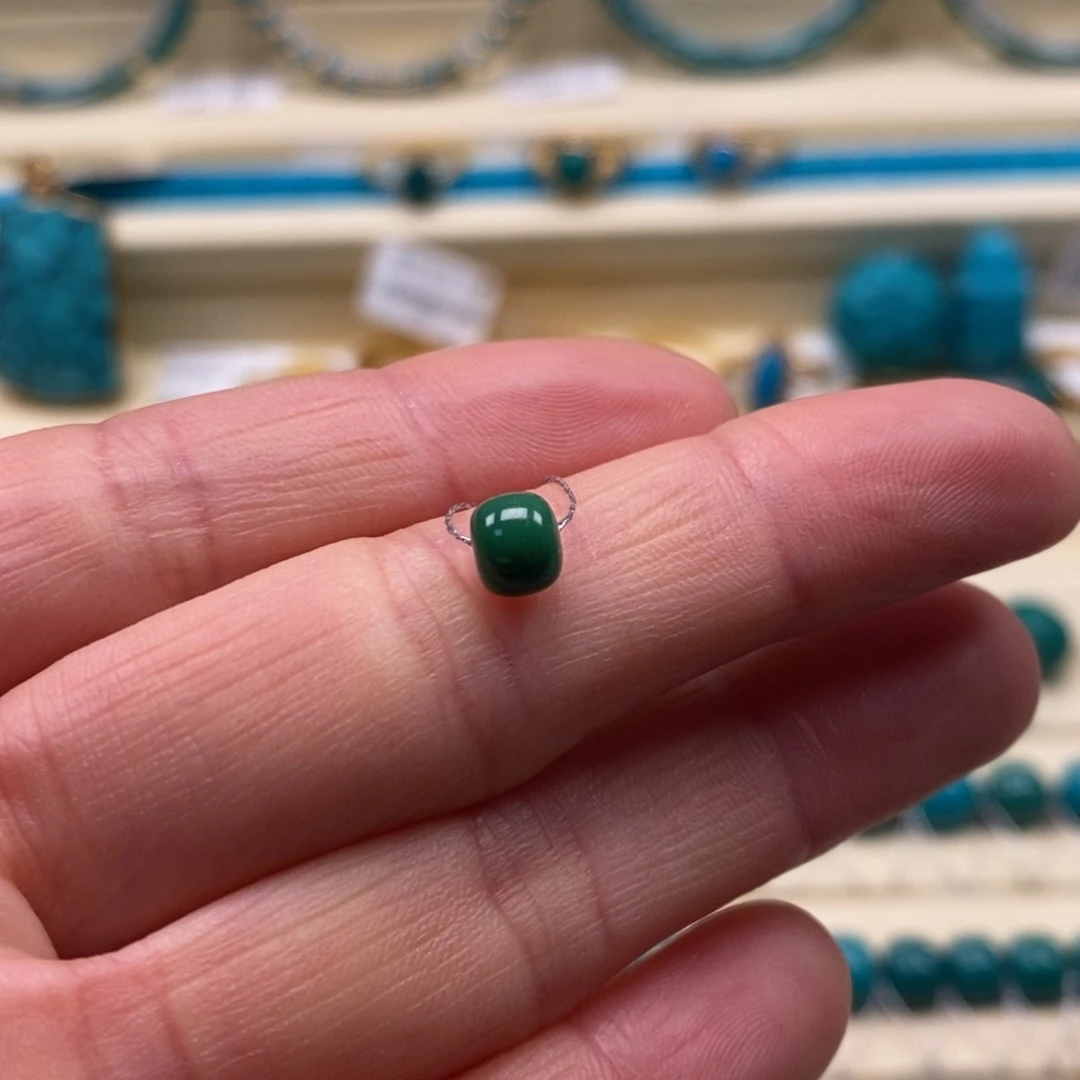 绿松石未镶嵌珠宝奇石直径5.6×4.7老型