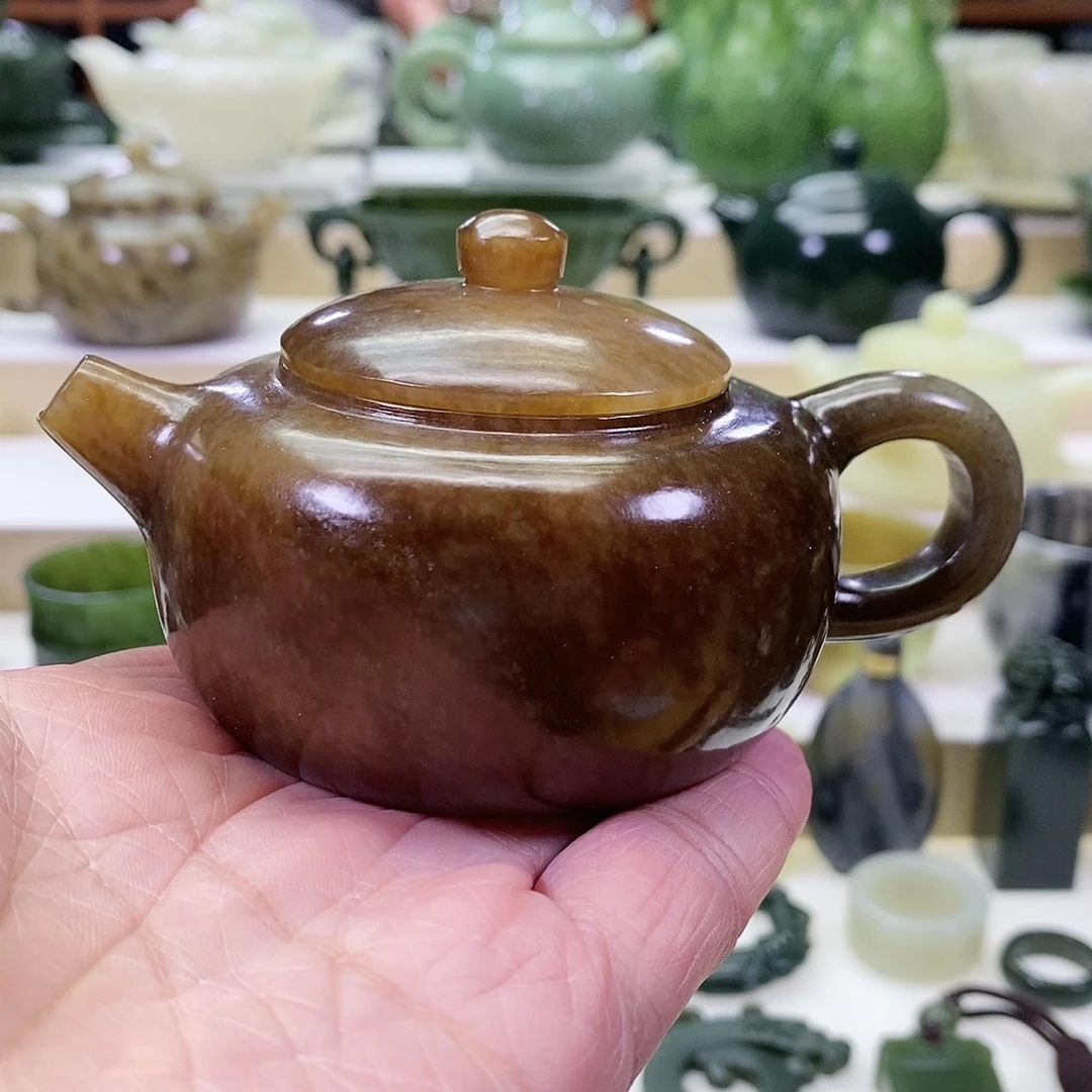 和田玉茶壶未镶嵌110ml