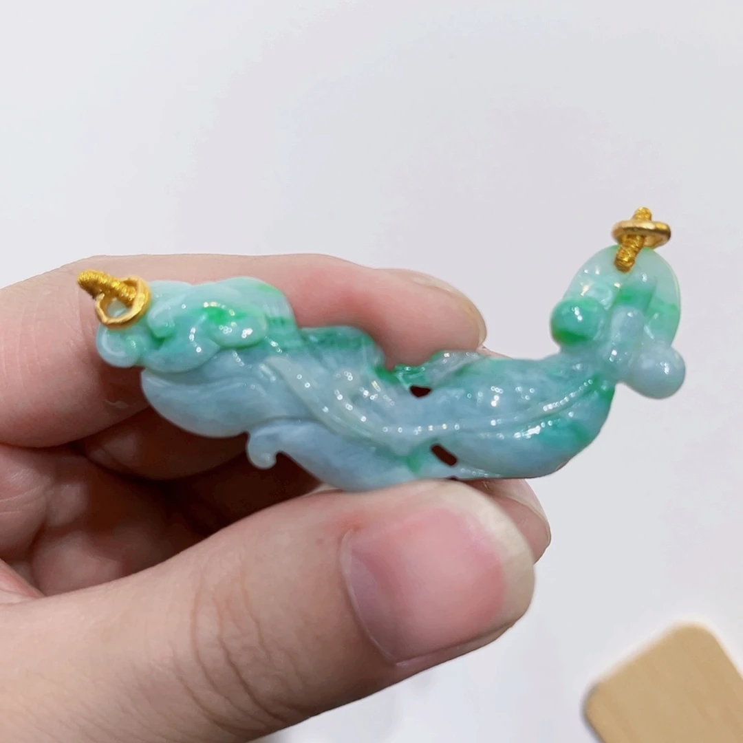 翡翠未镶嵌吊坠(赠链)代编织