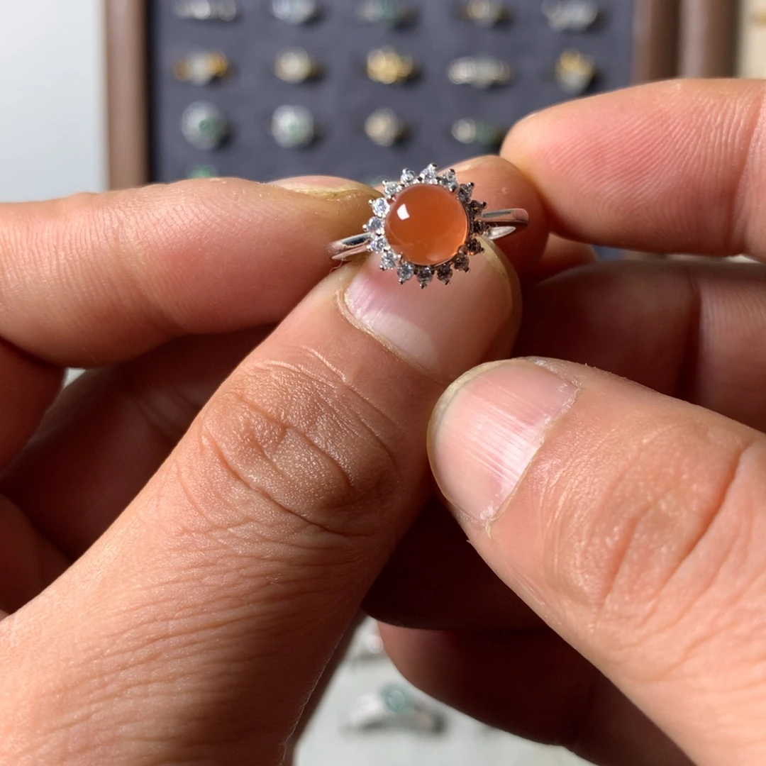 翡翠未镶嵌戒指0030