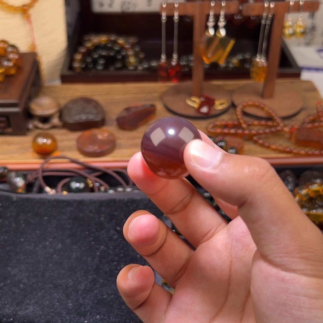 迷***儿琥珀颈饰未镶嵌25mm单珠