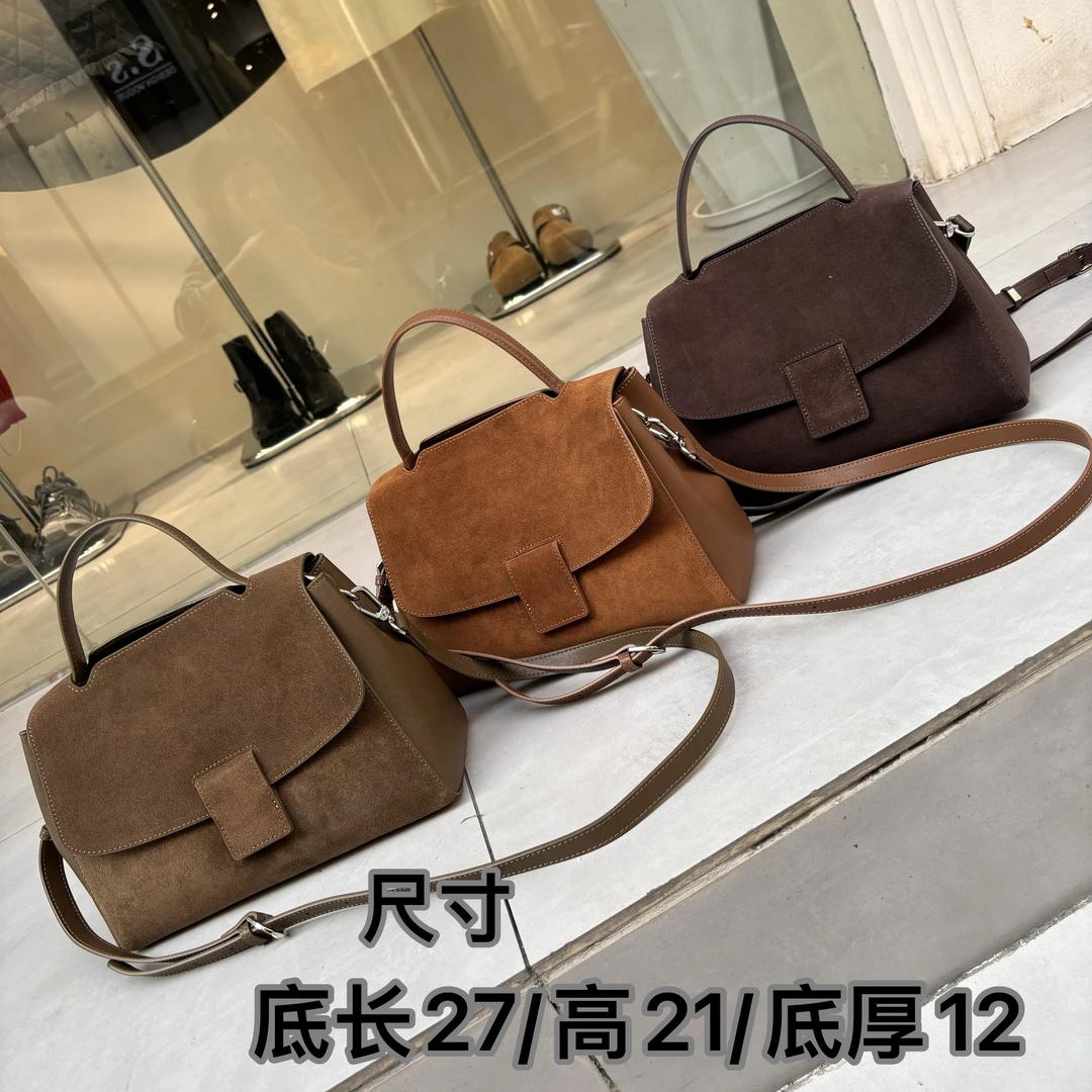 【铂金时袋】55561休闲扣式包盖斜跨包斜挎包小众多层款
