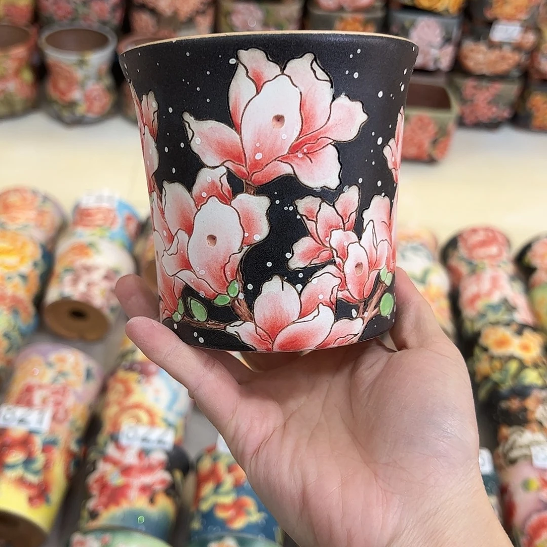 景德镇炫彩手绘口10.5高10