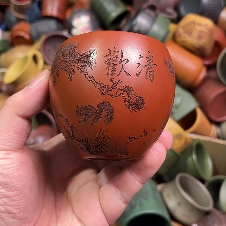 紫砂茶杯全手工紫砂主人杯