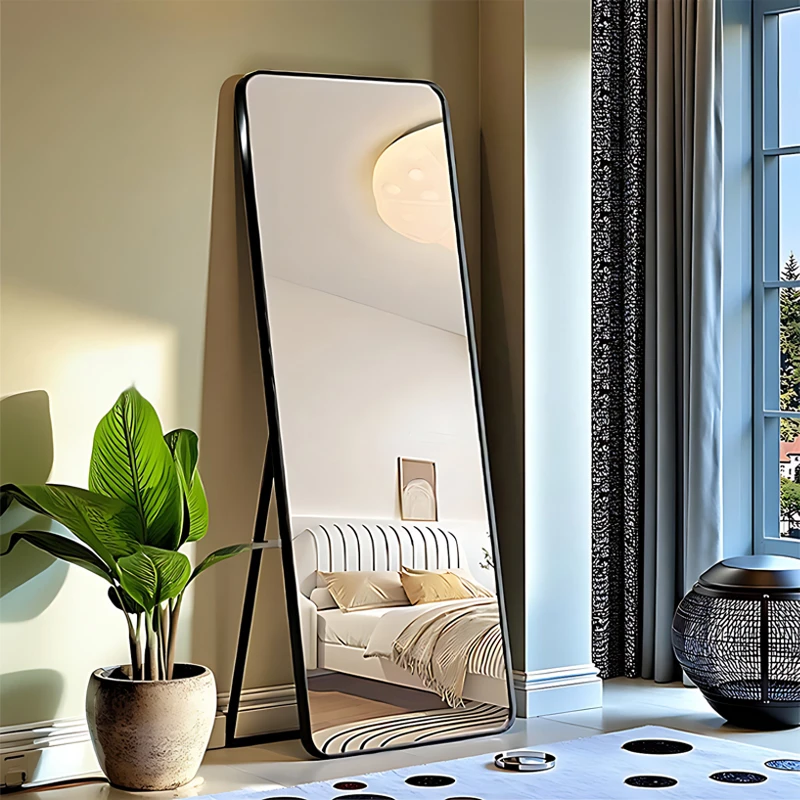 全身镜落地镜家用卧室穿衣镜子壁挂出租屋高清不变形服装店试衣镜
