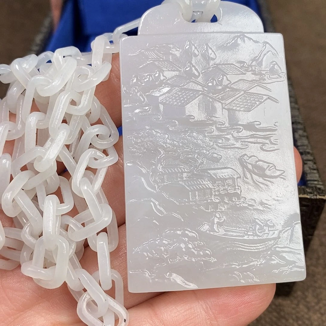 和田玉未镶嵌颈饰