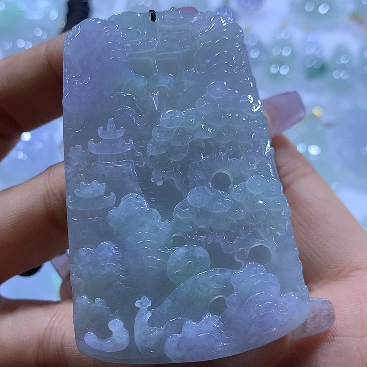 翡翠未镶嵌颈饰天然翡翠A货吊坠