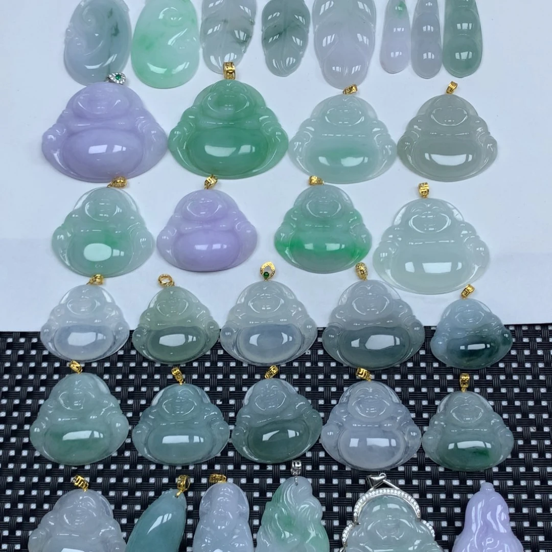 翡翠未镶嵌颈饰天然