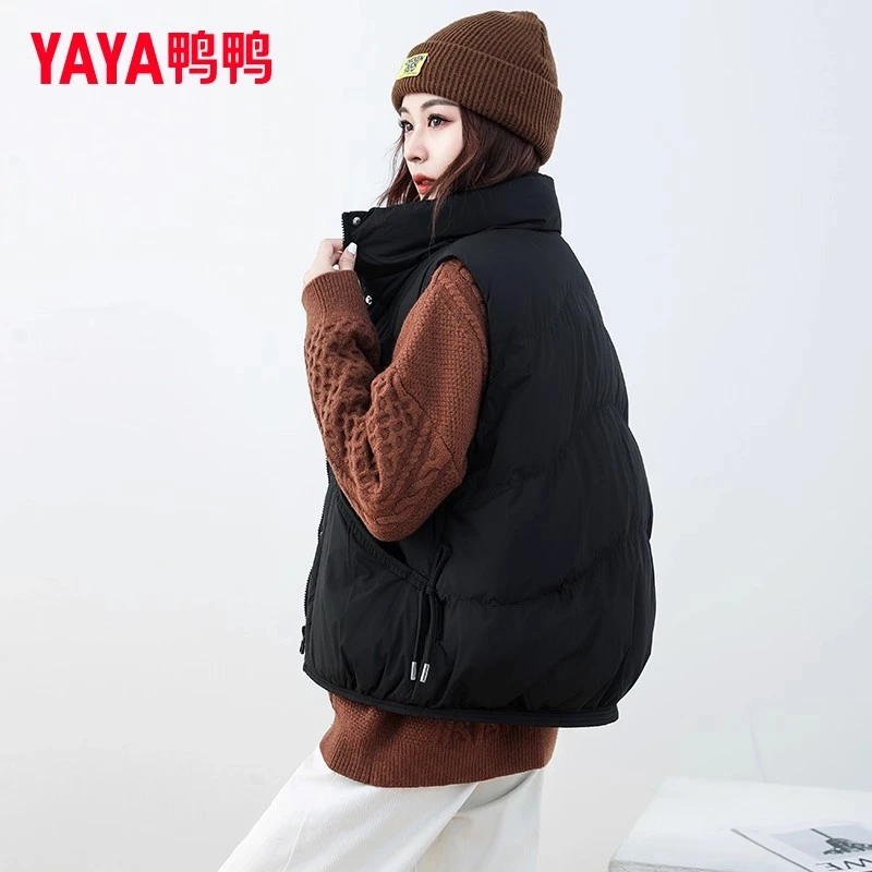 YAYA/鸭鸭羽绒马甲女短款立领韩版休闲时尚外搭保暖冬季外套坎肩