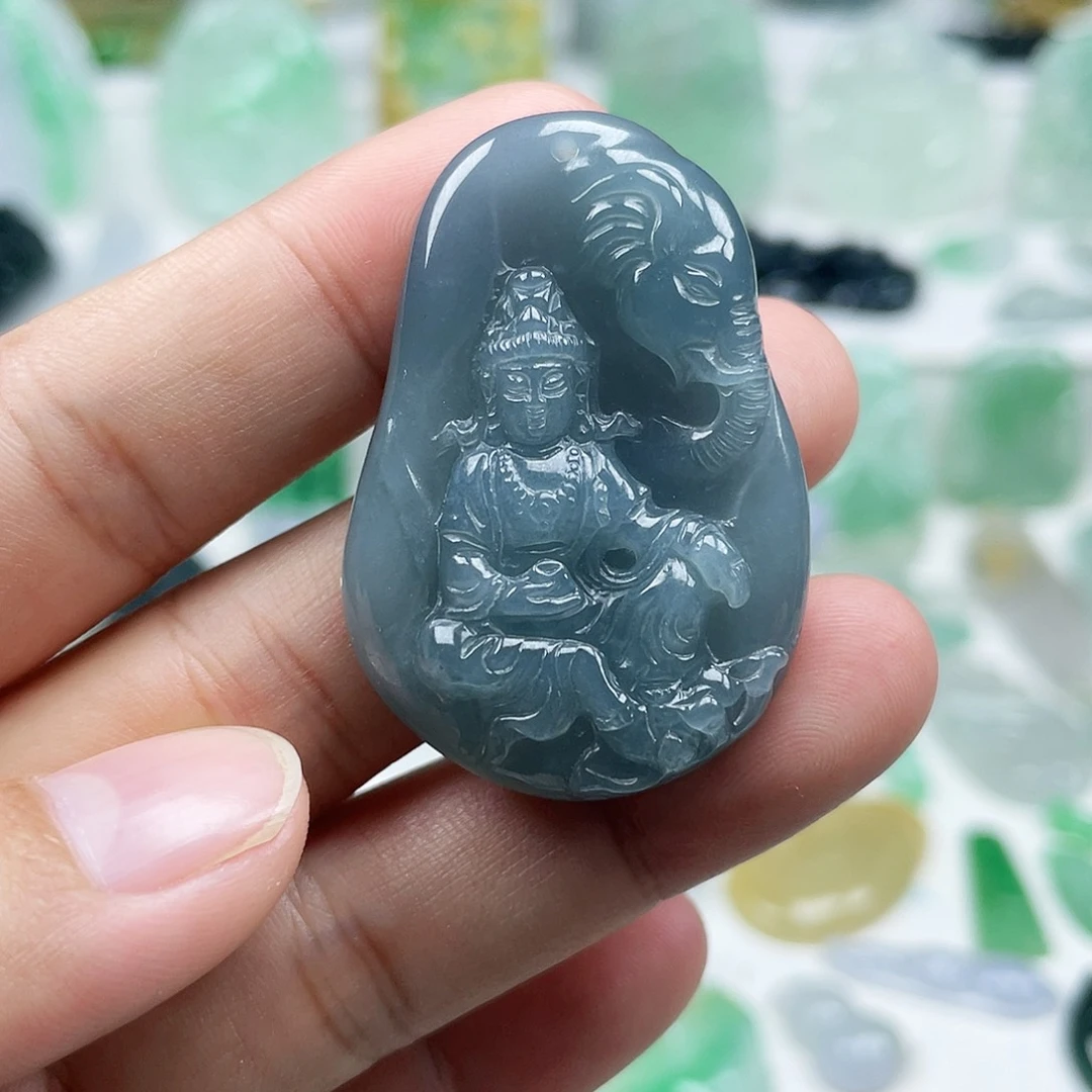 翡翠颈饰未镶嵌普贤