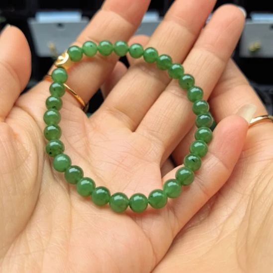 和田玉（碧玉）未镶嵌戒指手串