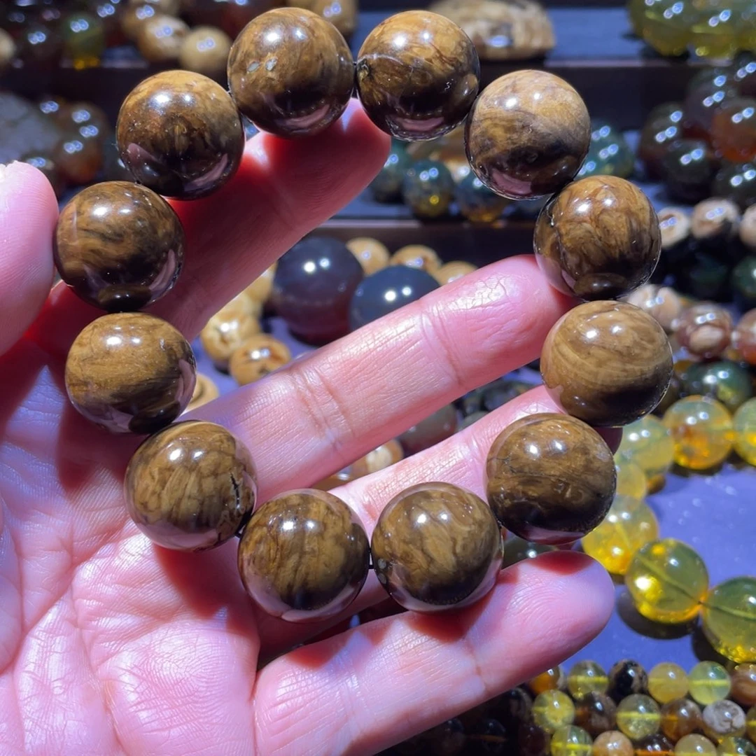 琥珀未镶嵌手链天然