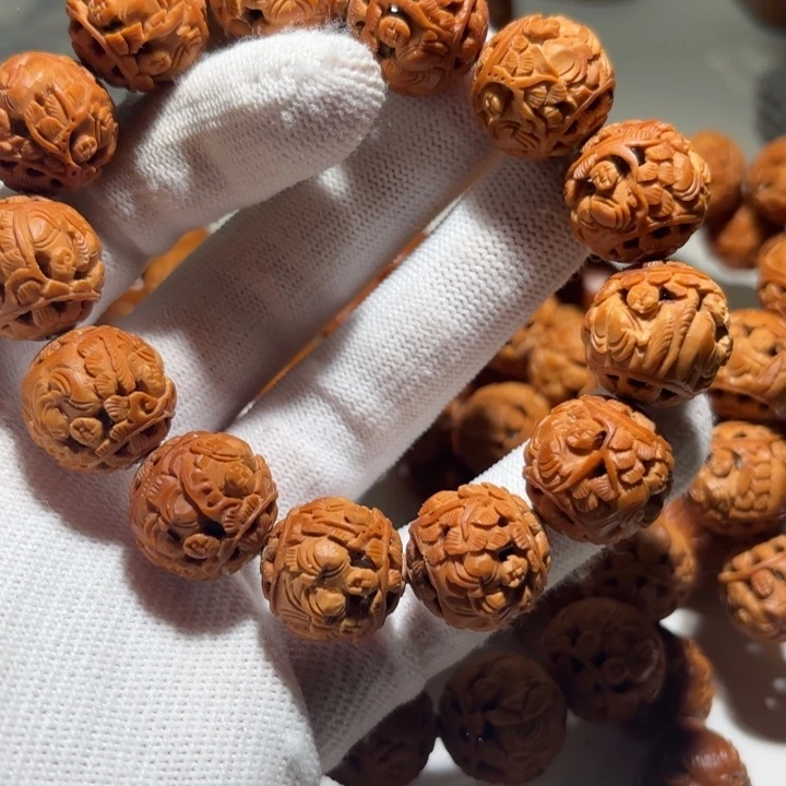 欣***～手串/手链橄榄核百子送福