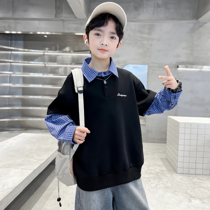 男童春秋款卫衣2025新款长袖中大儿童薄款上衣潮【QSX-DR】A5034