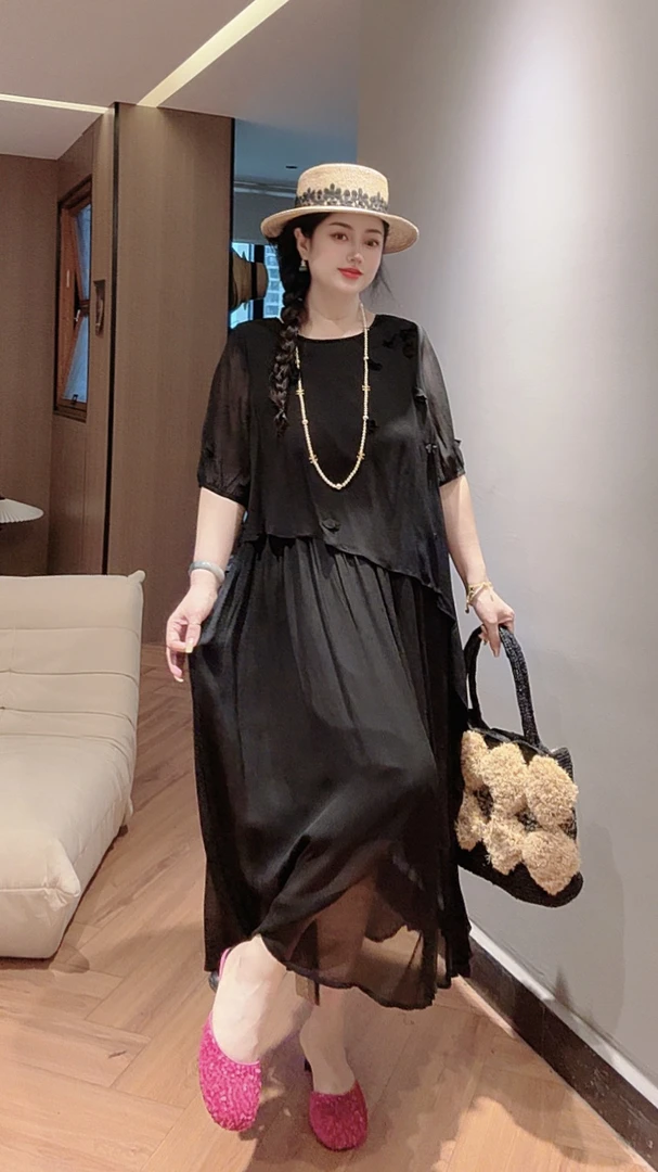 Chouduoduo“雨季”夏季女款优雅气质显瘦高工艺花朵时尚重工连衣裙