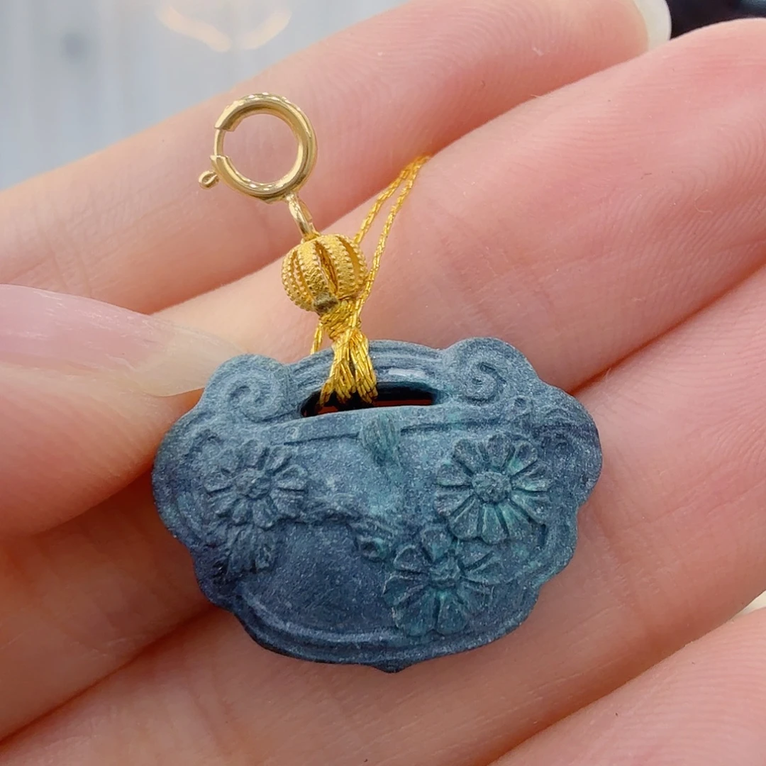 绿松石18K金镶嵌珠宝奇石