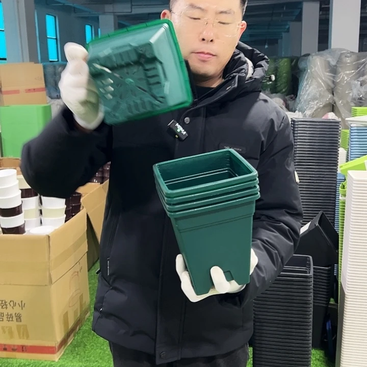 清仓方盆口16高18墨绿5只无托