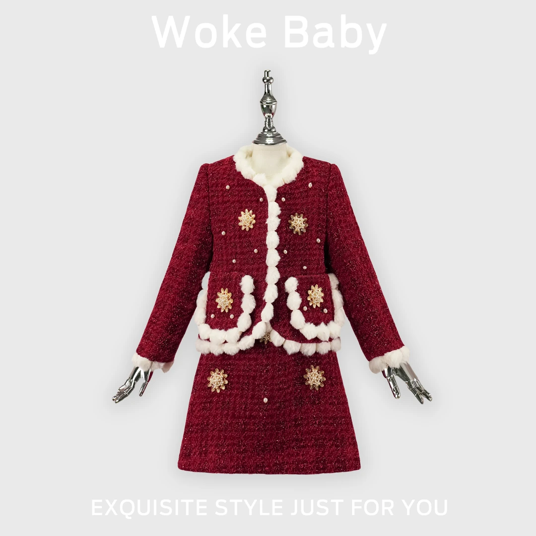 【现货】女童秋冬季新款加厚外套儿童汉服 连衣裙V10259