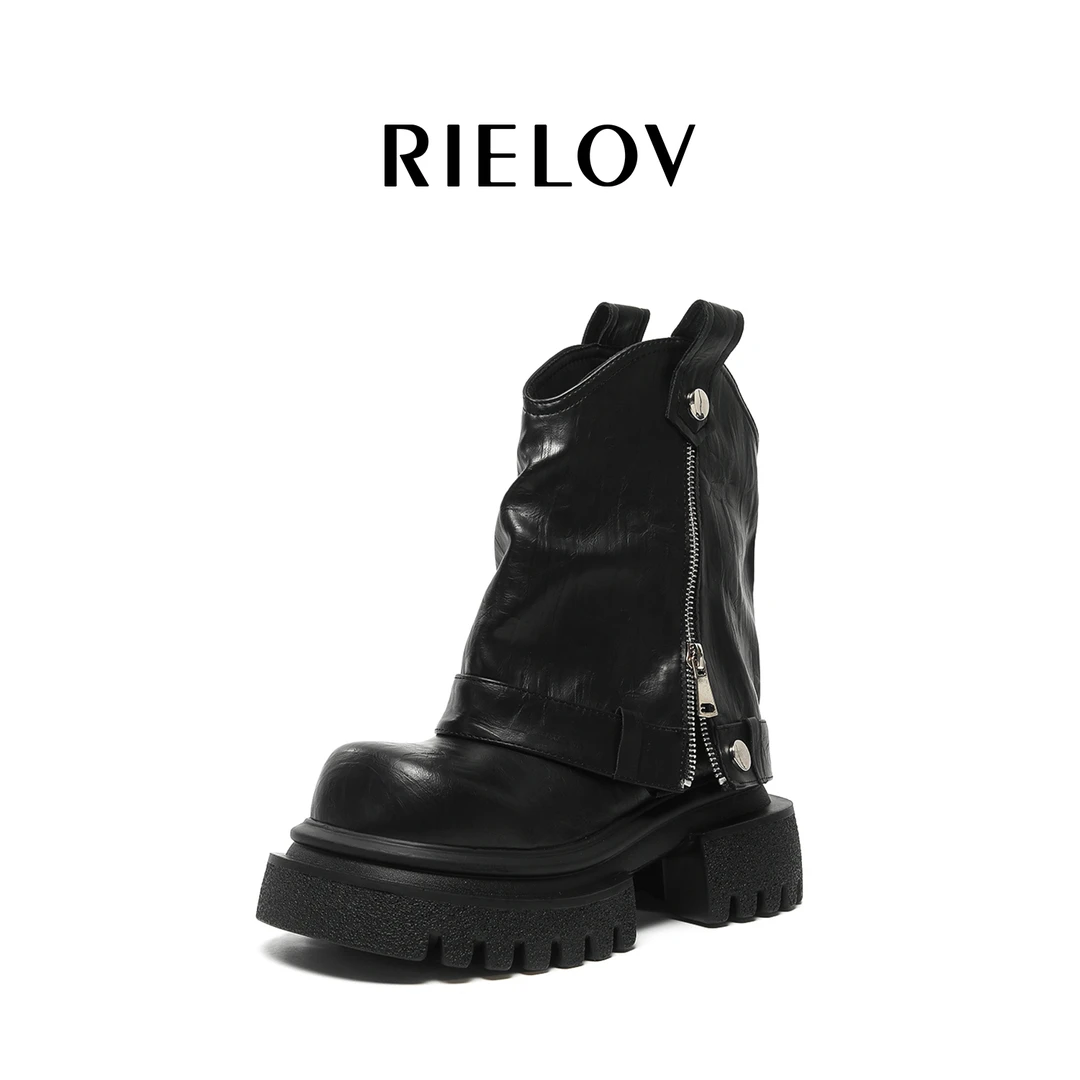 汤圆●【RIELOV】增高7cm时尚潮流百搭女士时装靴6817-2