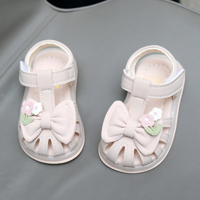 可爱风夏季透气防滑童鞋小女孩魔术贴公主鞋时尚婴儿学步鞋凉鞋