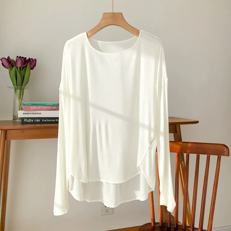 重磅推荐！精纺女士桑蚕丝圆领防晒针织衫826