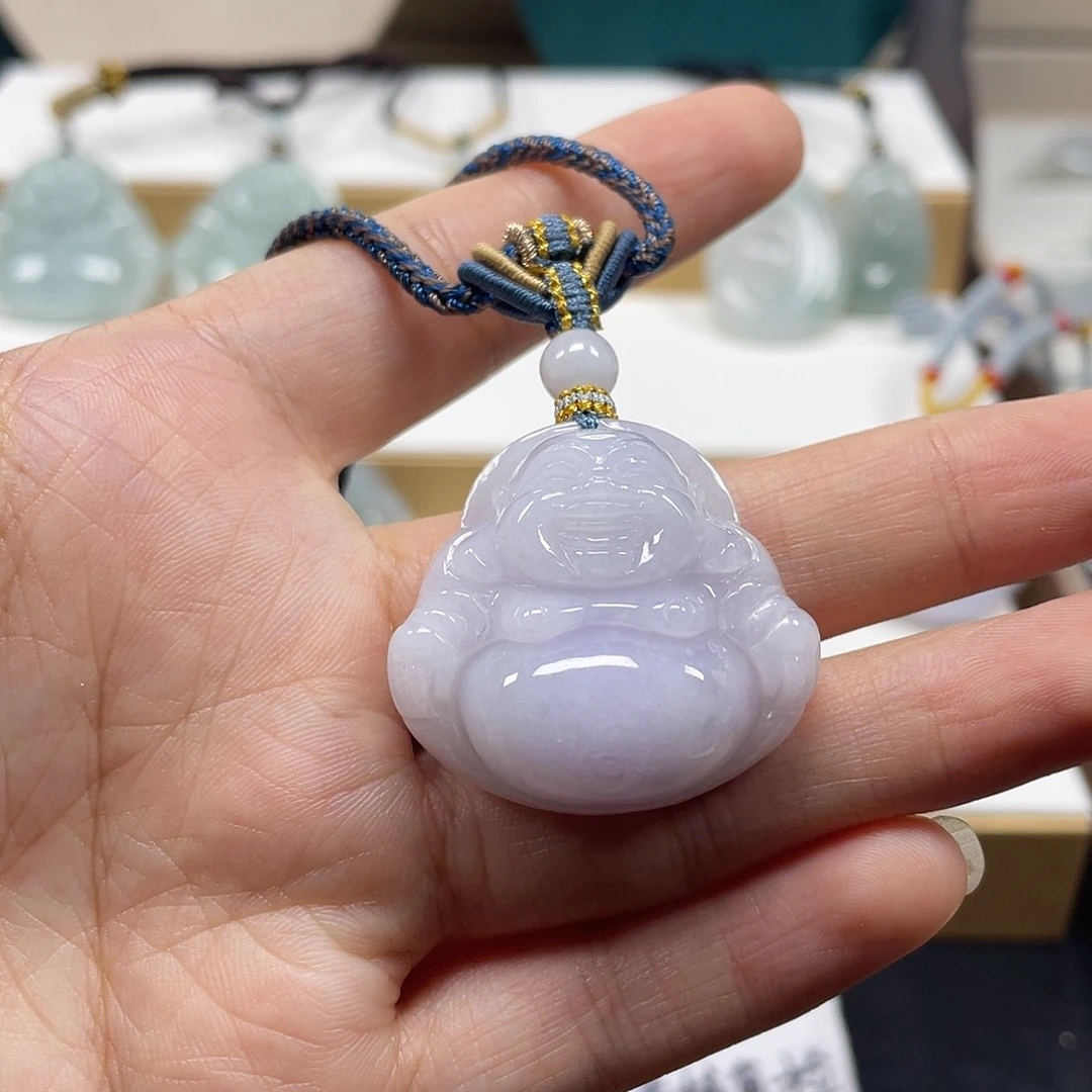 翡翠未镶嵌颈饰天然翡翠佛公吊坠52号