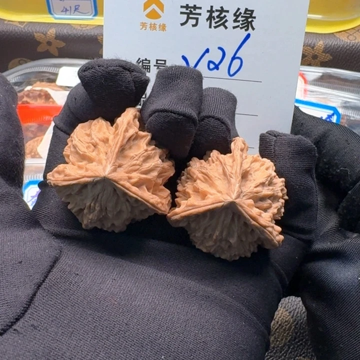 文玩核桃把件宁盘山三棱