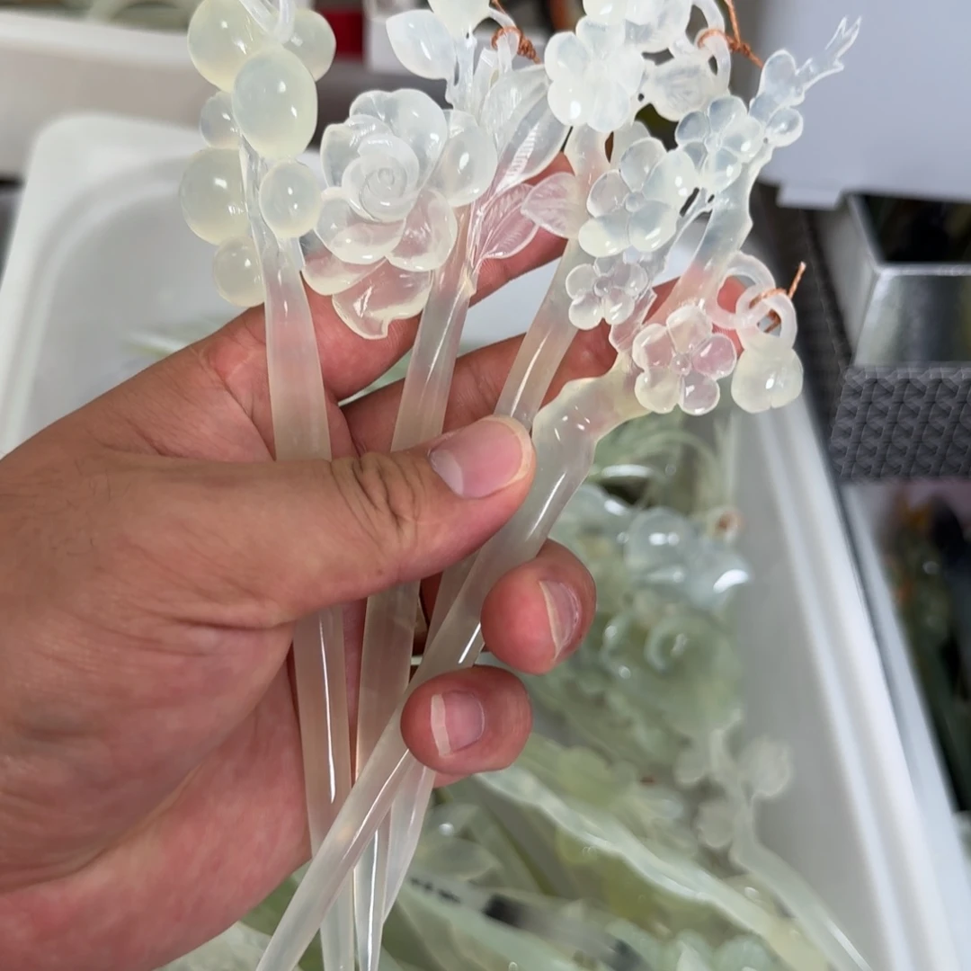 岫玉未镶嵌发饰x*明君玉簪就是好看