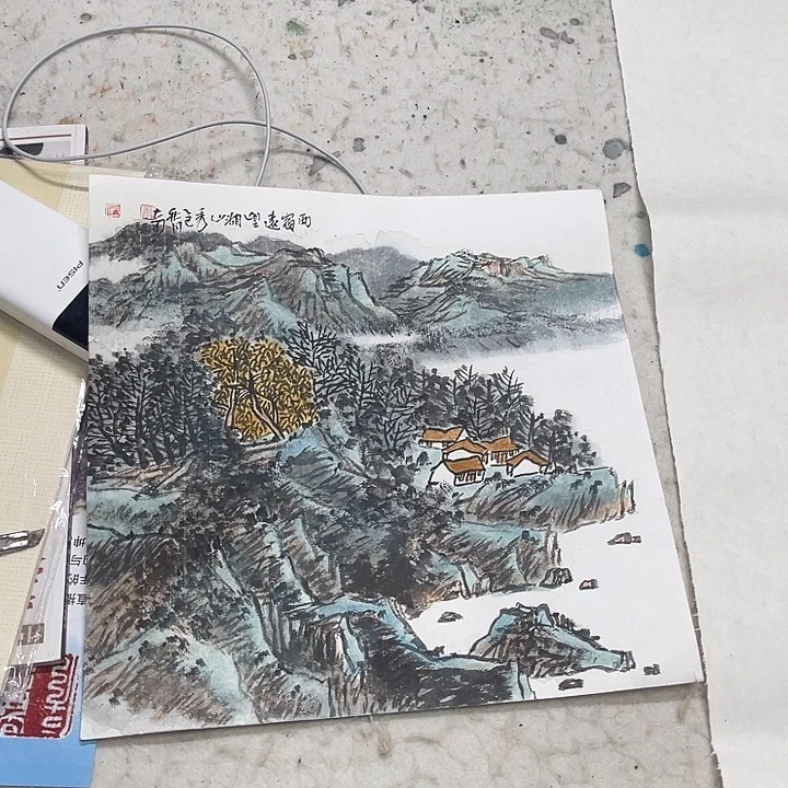 姜奇老师山水作品33×33