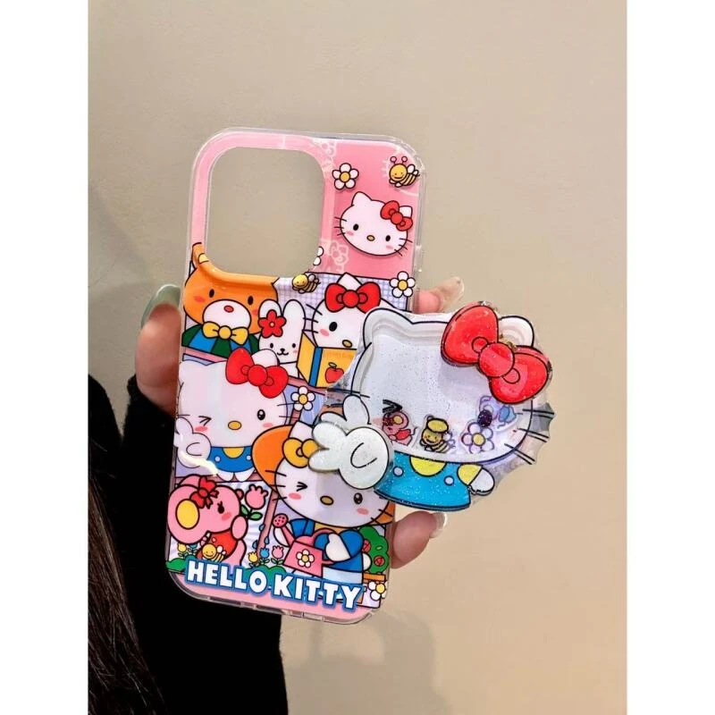 适用苹果iphone16promax可爱猫咪15pro摇摇支架14ins13少女手机壳