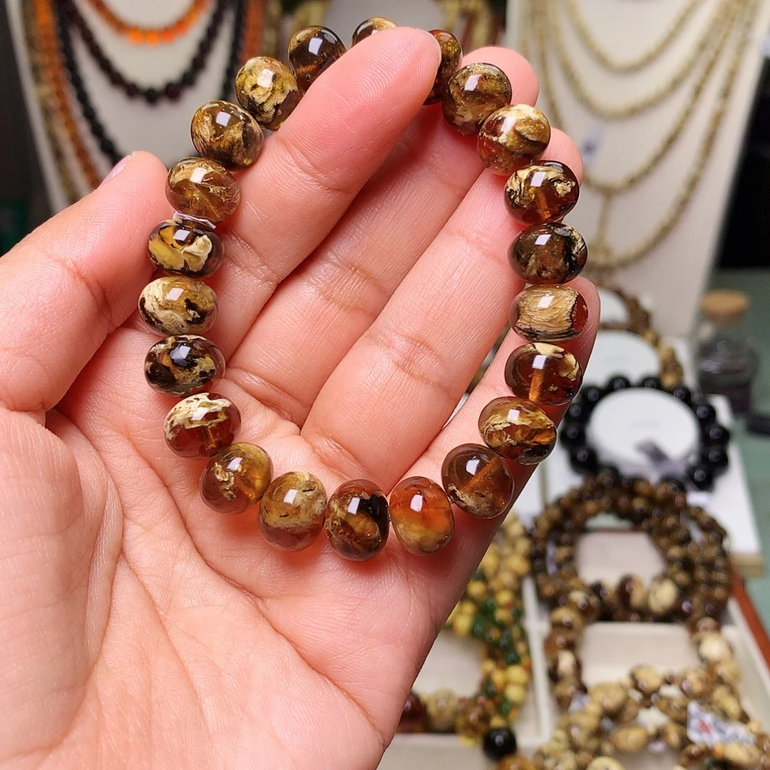 琥珀未镶嵌裸石溶洞花11-33