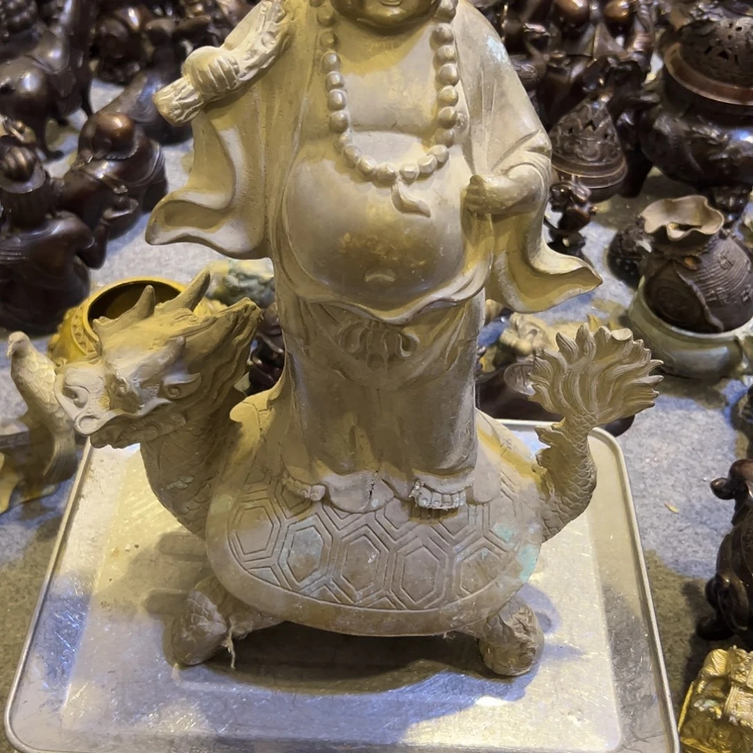 陈***福黄铜摆件，文房摆件工艺品