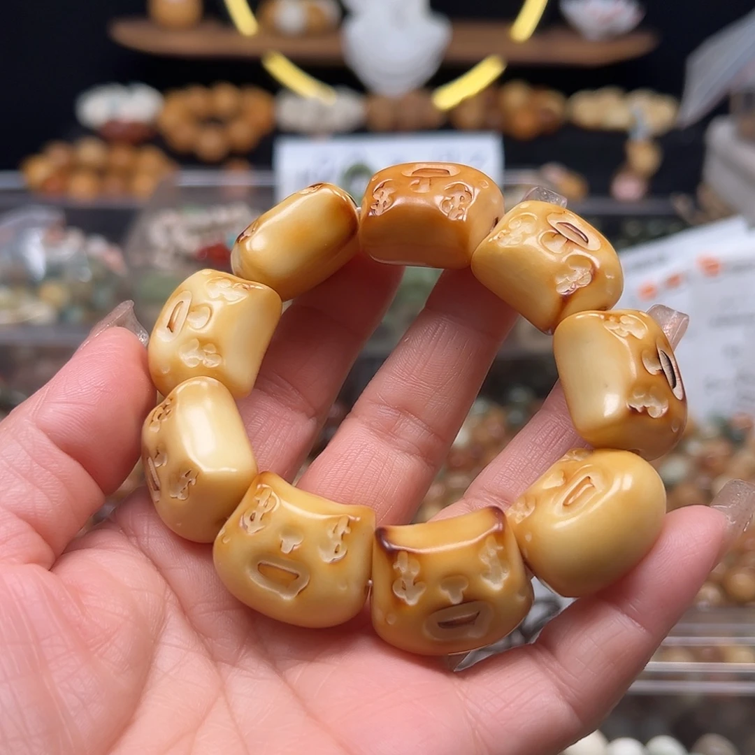 菩提根/象牙果手串卡25通货炭烧美金猫9颗