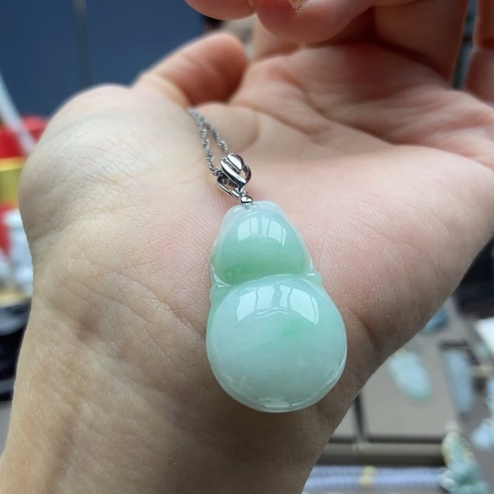 翡翠银S925镶嵌颈饰吊坠10