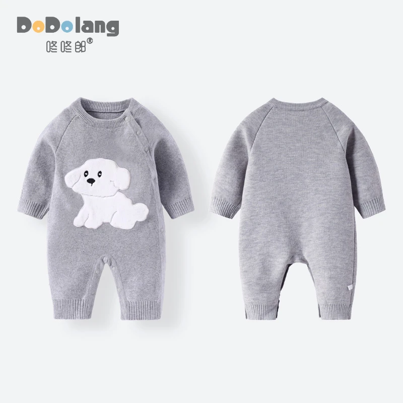 婴儿宝宝纯棉爬服哈衣春秋新生儿男女宝连体衣长袖线衣外出服
