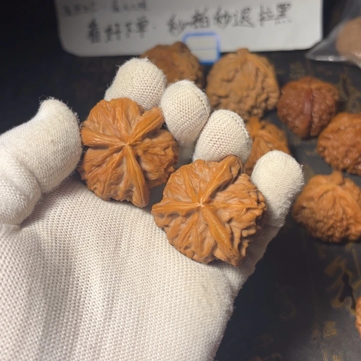 吊坠文玩核桃海**川拼宫灯三棱