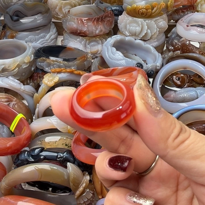 玛瑙/玉髓未镶嵌戒指