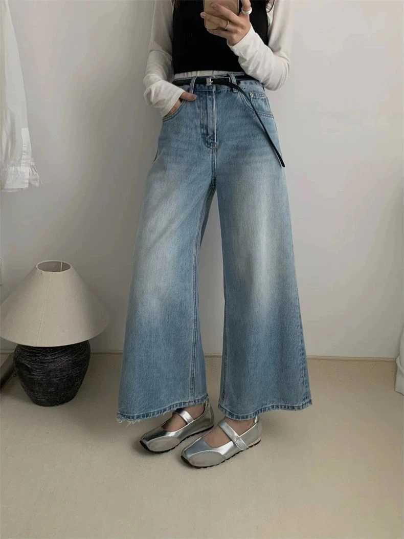 夏橙橙牛仔裤女2025年新款小个子宽松显瘦直筒时尚裤子夏季八分裤