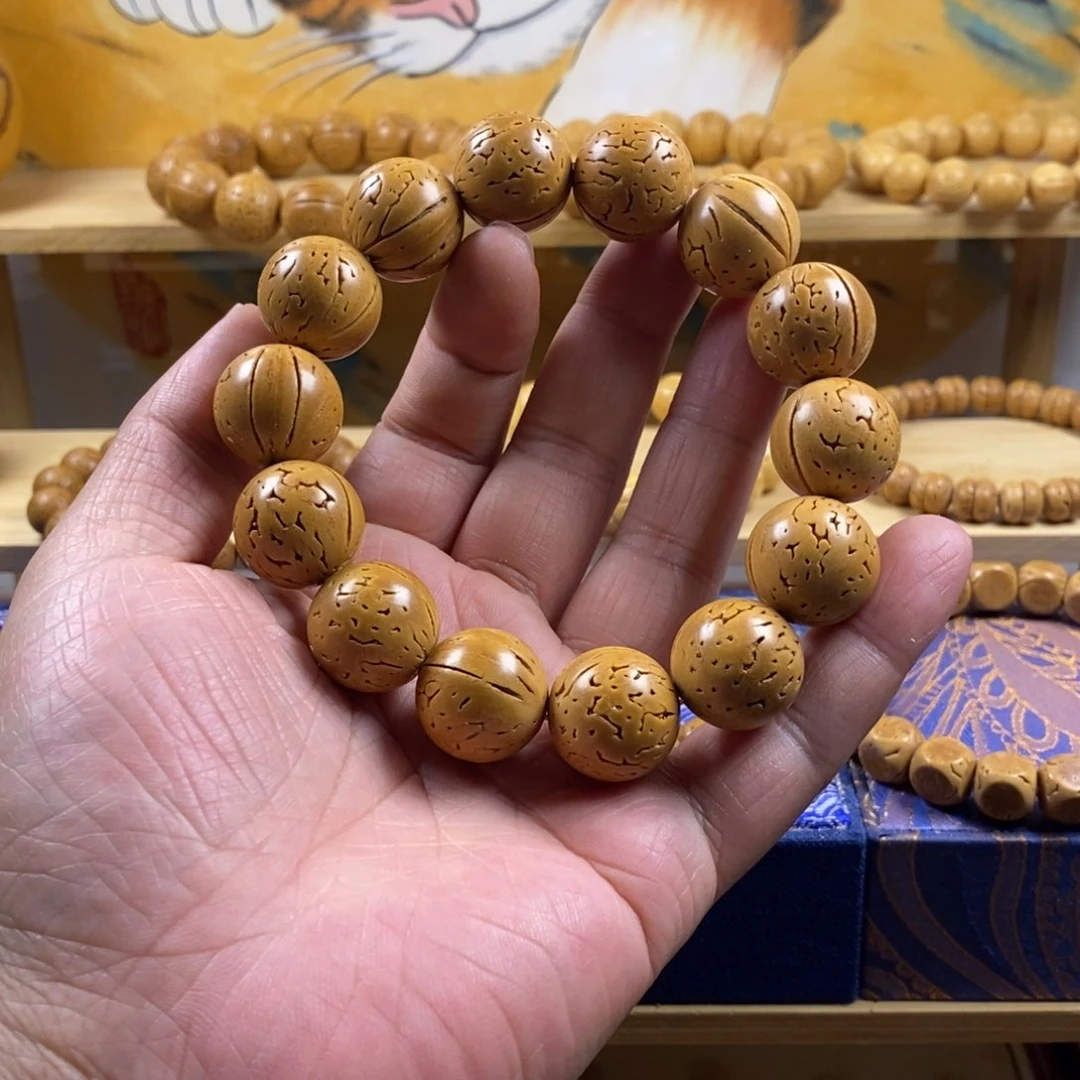 桃核手串純***樂东北桃核正圆