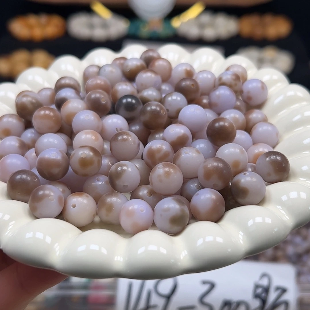 手串菩提根/象牙果卡12烟雨飘花110颗