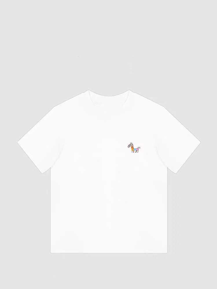 6688款夏款新款休闲简约印花圆领T桖